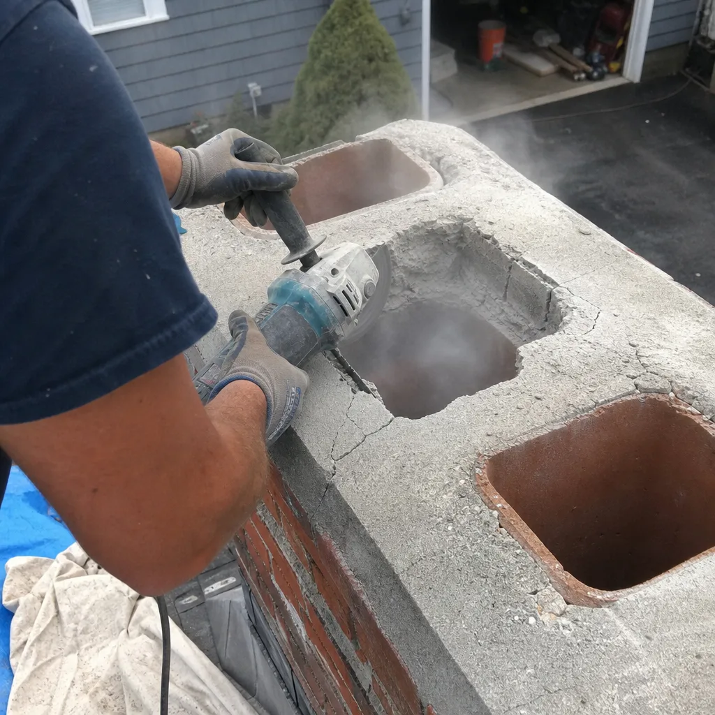 Chimney Cap & Crown Installation
